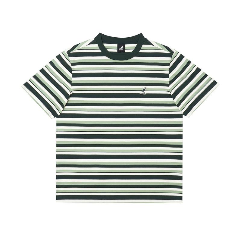 マルチストライプTシャツ2819グリーン