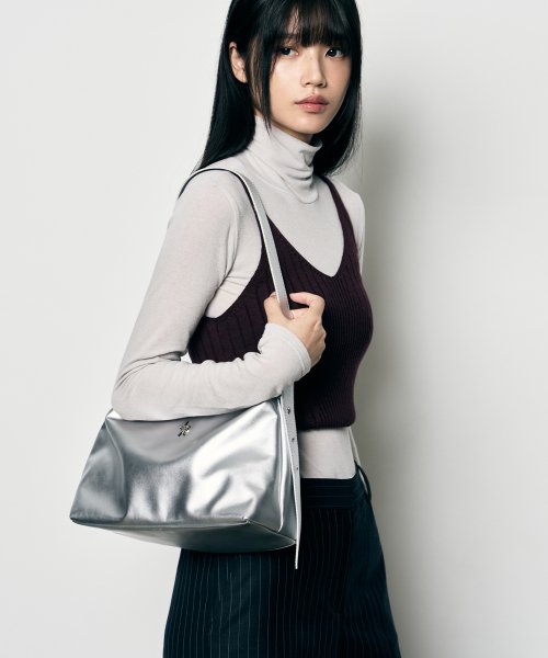 Zippered Shoulder-Bag [SILVER]