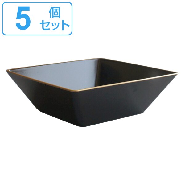 小鉢 19cm 大 角小鉢 溜渕金 抗菌 皿 食器 和食器 正月 おせち プラスチック 日本製 同色