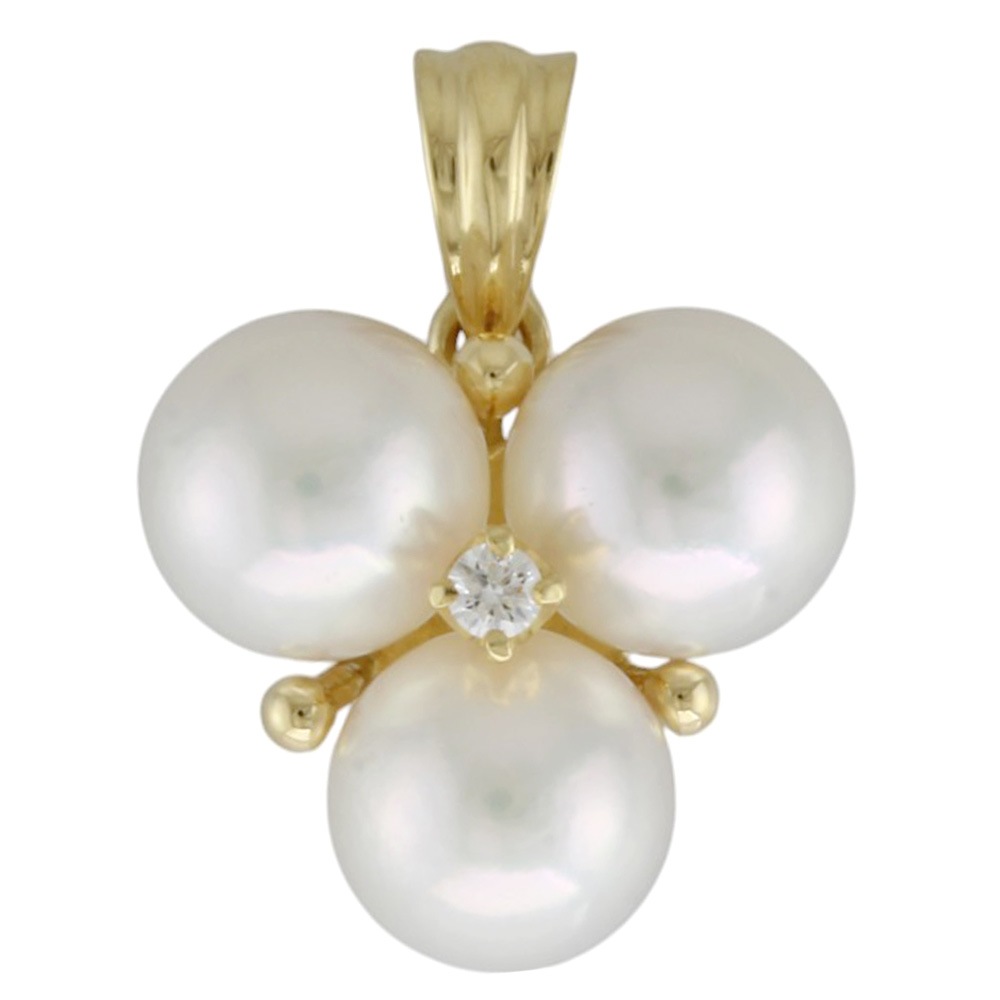 ミキモト ペンダントトップ 18金 K18イエローゴールド アコヤパール MIKIMOTO 中古 美品