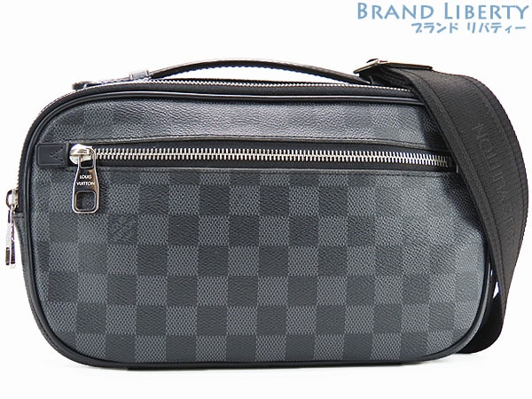 超美品ルイヴィトンダミエグラフィットアンブレールボディバッグウエストバッグバムバッグベルトバッグブラックN41289