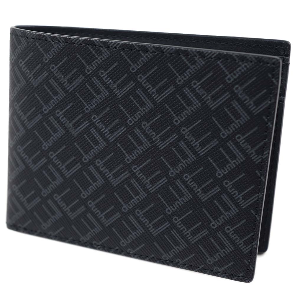 ダンヒル 二つ折り財布 メンズ dunhill Signature Black Leather ブラック DU21R2320LT001R