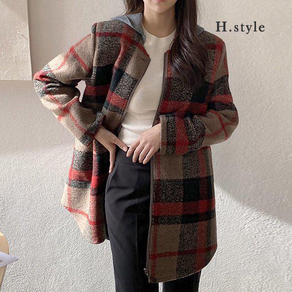 Hスタイル(WG)ミソニットウィンセット モ職 ジャケット ジャンパー 野生 フード