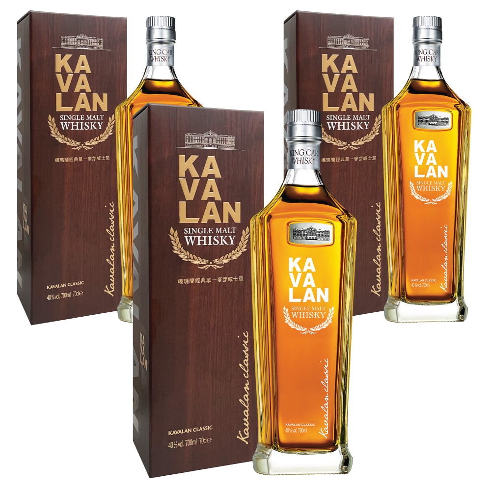 カバラン クラシック 3本セット 700ml / シングルモルトウイスキー ギフトBox入り 台湾ウィスキーの定番 Kavalan Classic Single Malt Whisky