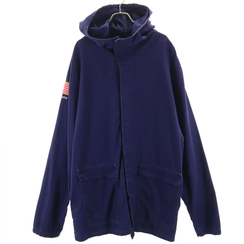 オールド USA製 ミリタリー 長袖 コート XL ネイビー系 OLD フード メンズ