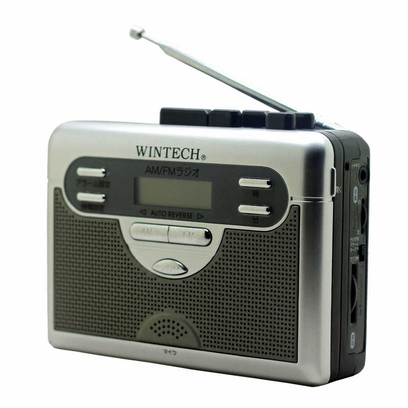 WINTECH　オートリバース再生対応AM/FMラジオ付テープレコーダー　PCT-11R2