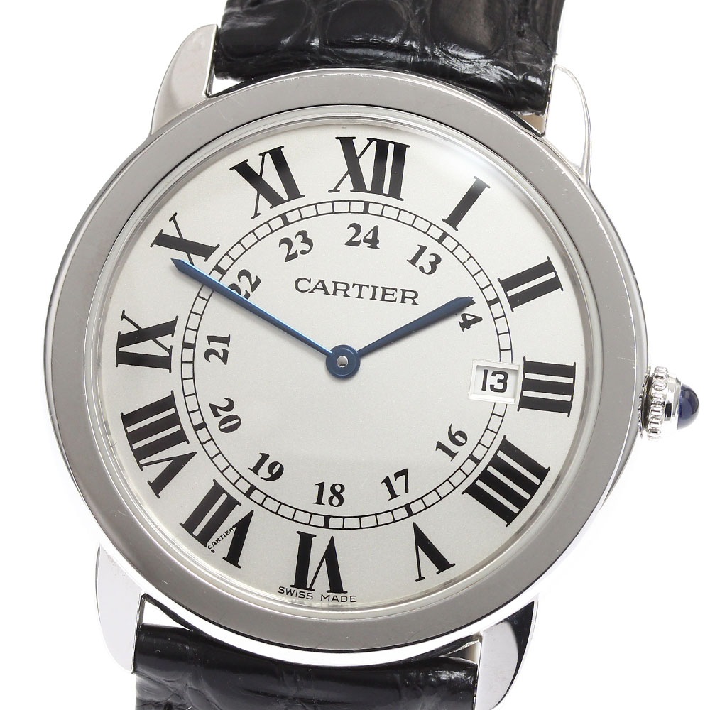 カルティエ CARTIER W6700255 ロンドソロ デイト クォーツ メンズ _904754【中古】