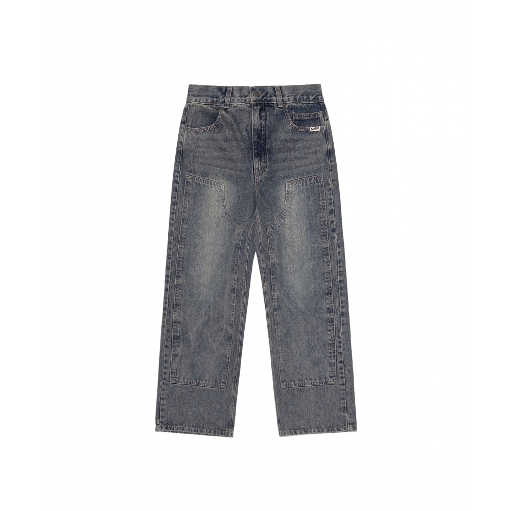 コダックカラーデニムストレートパンツ女性用チャコール