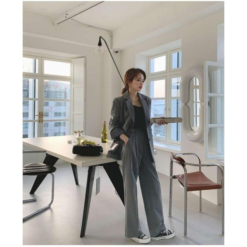 セットアップ パンツスーツ レディース パンツドレス スーツジャケット ワイドパンツ 春 秋 ビジネス テーラードジャケット 着痩せ カジュアル きれいめ