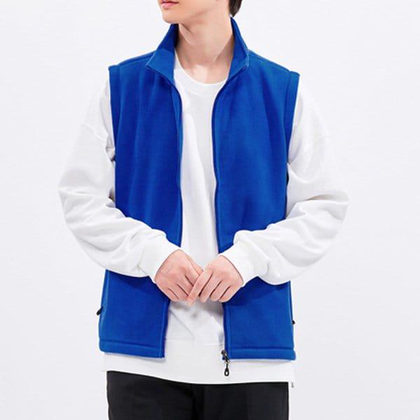 Hスタイル(KH)LD40Wライトフリースベスト 冬 男女共用 フリースベスト フリースチョッキ アウター 防寒 S~4XL