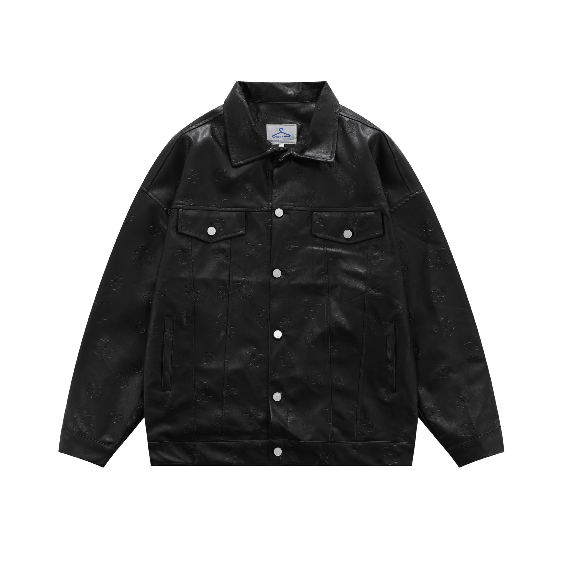 ツイードジャケッメンズ アウター秋冬超人気新作トレンディなジャケットメンズピュアカラー開襟puレザーカジュア 男女兼用 タグルジャケット 5,442円