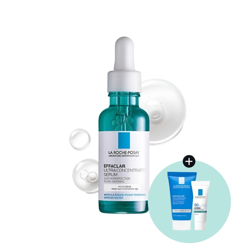 エファクラ ウルトラコンセントレートセラム 30ml＋洗顔フォーム15ml＋UVイデア トーンアップクリア3ml毛穴ケア・敏感肌用美容液セット