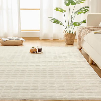 他サイト： VK Living カーペット キルトラグ ラグマット 絨毯 ラグ 130×190cm(約1.5畳) 洗える 滑り止め付 防ダニ 抗菌 防臭 1年中使えるタイプ 床暖房 ホットカーペット対応 フランネの商品画像