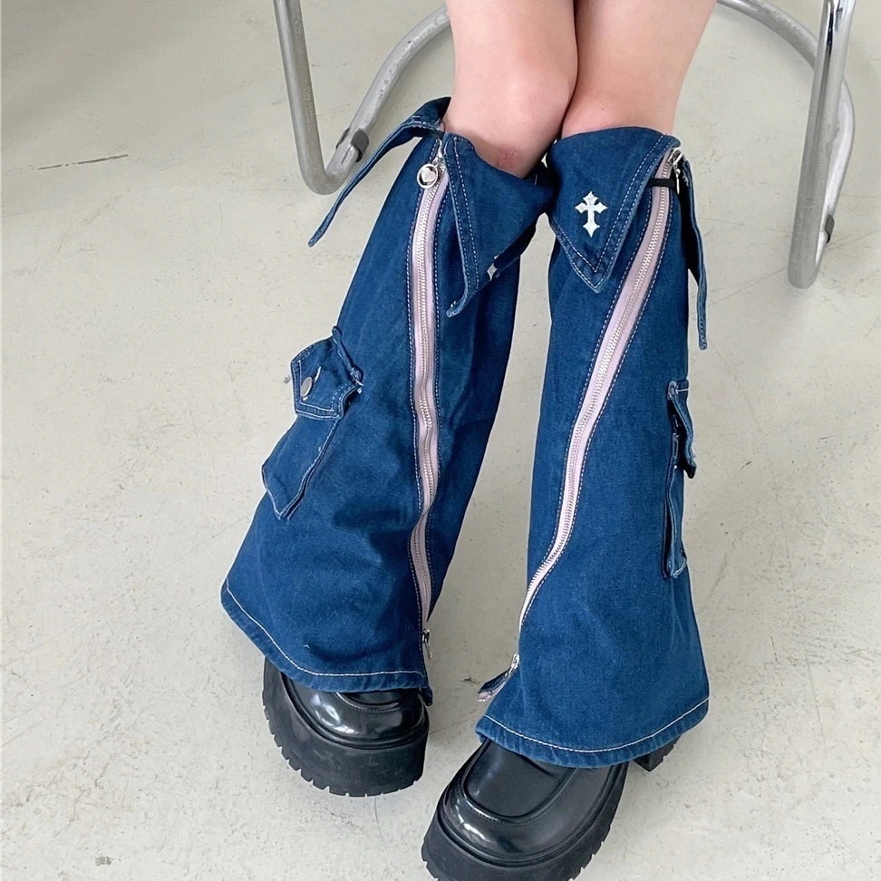女性用レッグカバーサブカルチャーパンク痩身高耐久カバー