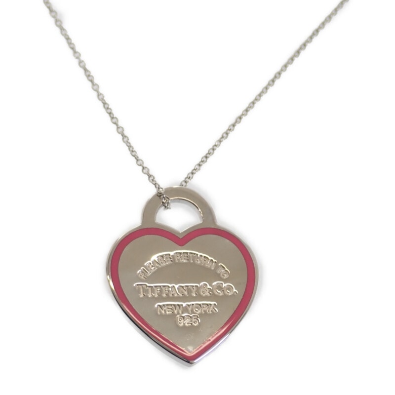 リターン トゥ ハートタグ ネックレス シルバー925 エナメルピンク レディース【Aランク】