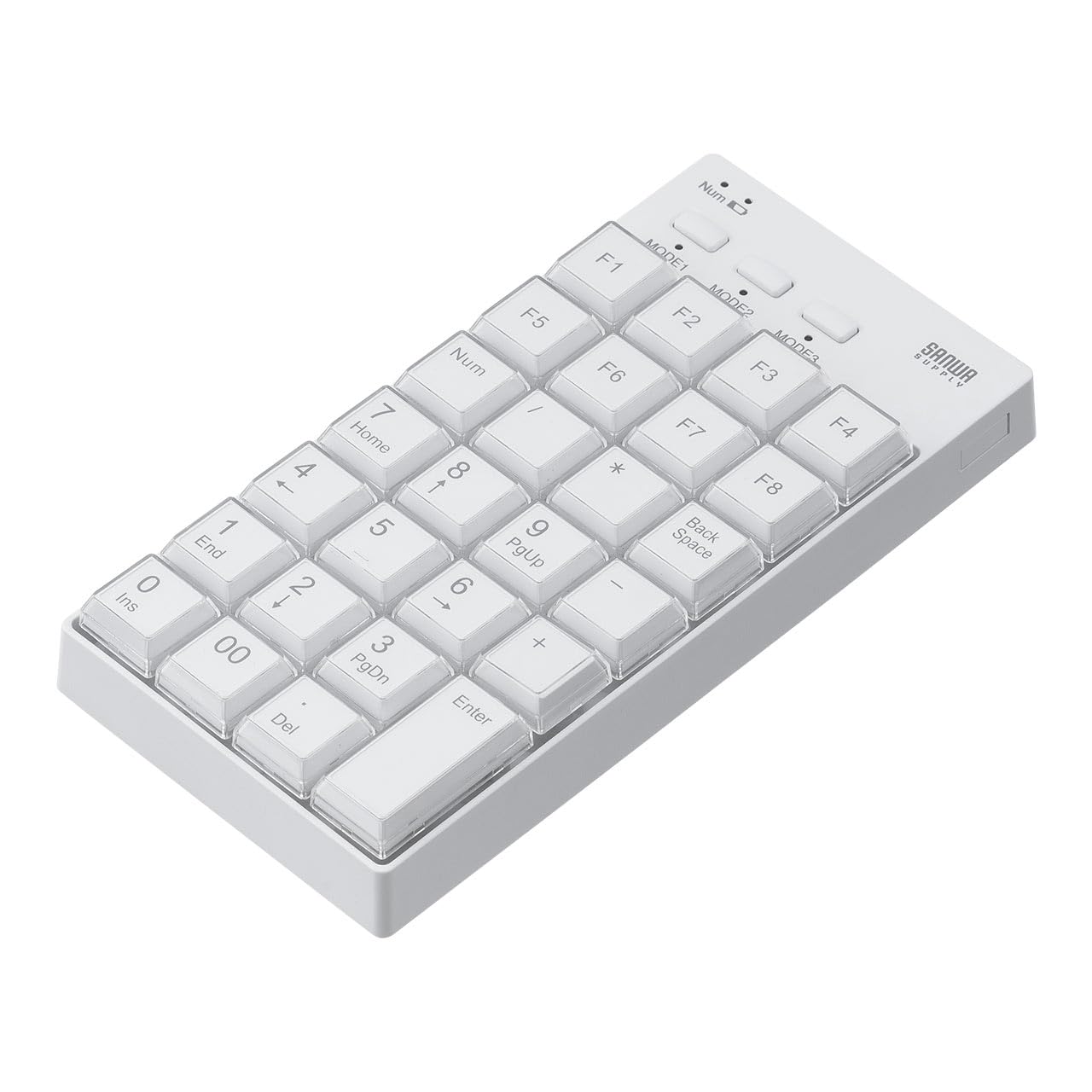 サンワダイレクト プログラマブルテンキー マクロキーボード 割り当て機能 テンキー プログラムテンキー Windows専用 Bluetooth接続 27キー 400-NT010