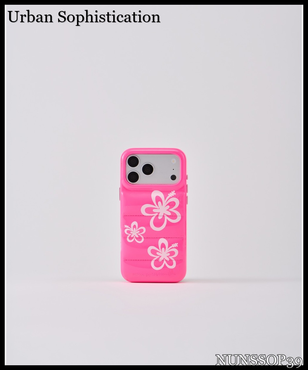 Urban Sophistication The Puffer Case - Hibiscus 02 in Neon