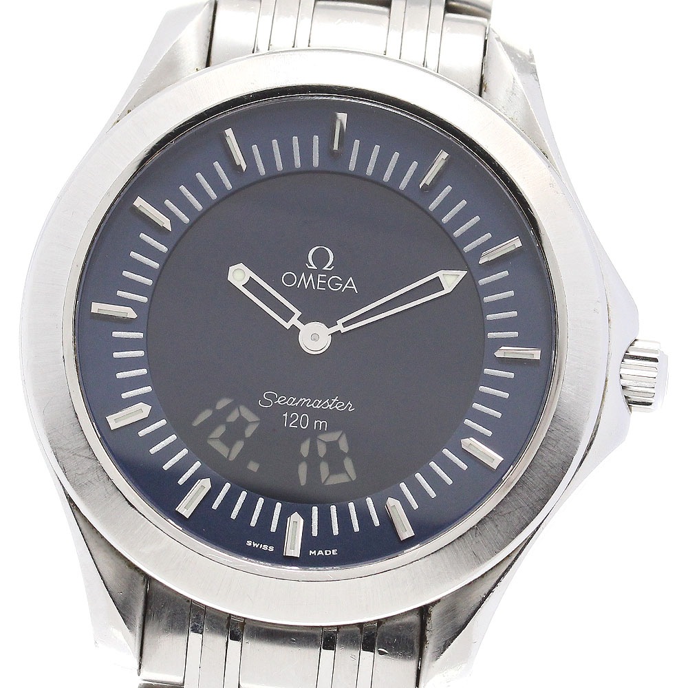 オメガ OMEGA 2521.81 シーマスター120 マルチファンクション クォーツ メンズ 保証書付き_844112【中古】
