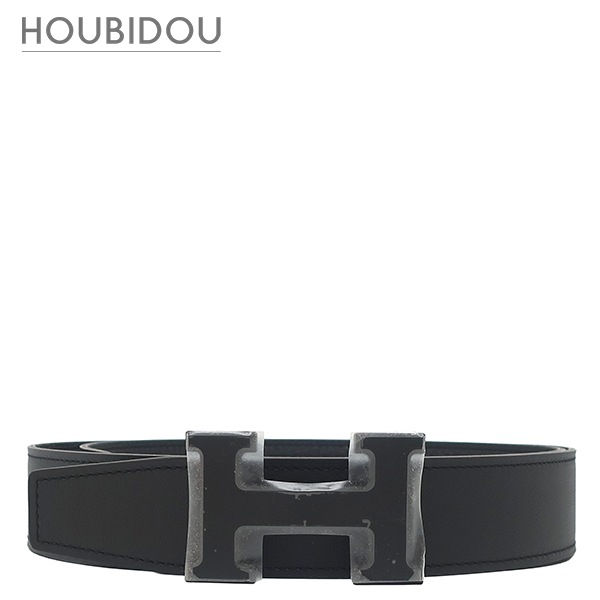 エルメス ベルト コンスタンスH ヴォーシャモニー トゴ ブラック #90 マットブラック金具 新品 未使用 Hバックル リバーシブル ソーブラック 2025年製 K 【箱】【中古】