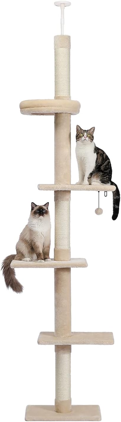 PETEPELA(ぺテぺラ) キャットタワー 突っ張り スリム 突っ張り棒 取り付け簡