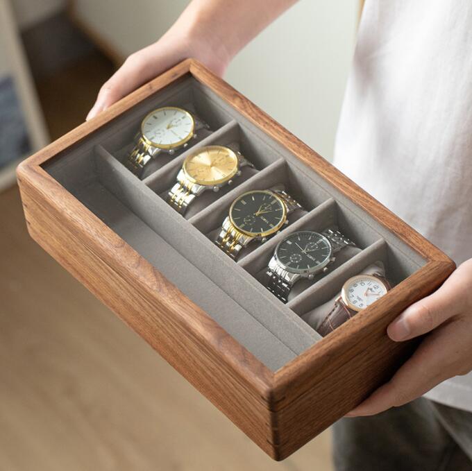 特売セール時計ケース 木製 腕時計ケース しゃれ 時計収納ケース 収納5本入り 高級 ウォッチボックス コンパクト コレクション ビジネス 父の日 腕時計ボックス プレゼント 腕時計ボックス ウォッチ