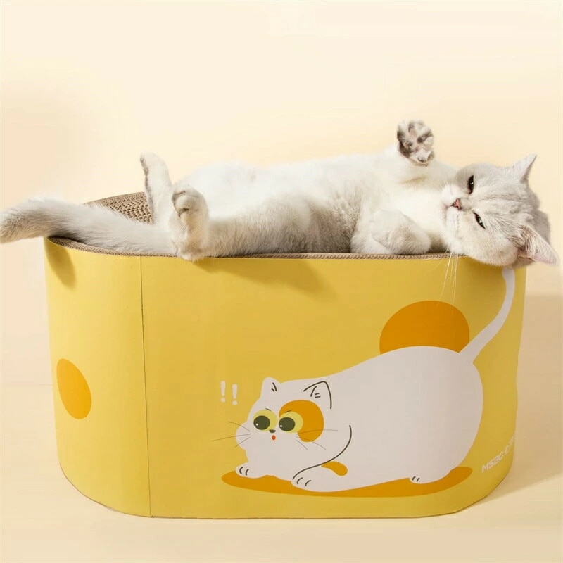 [6月大セール]猫 爪研ぎ　大型　猫用　段ボール　つめとぎ　トンネル型　猫　爪研ぎ　ベッド　高密度　耐久性　57ｘ30ｘ30cm