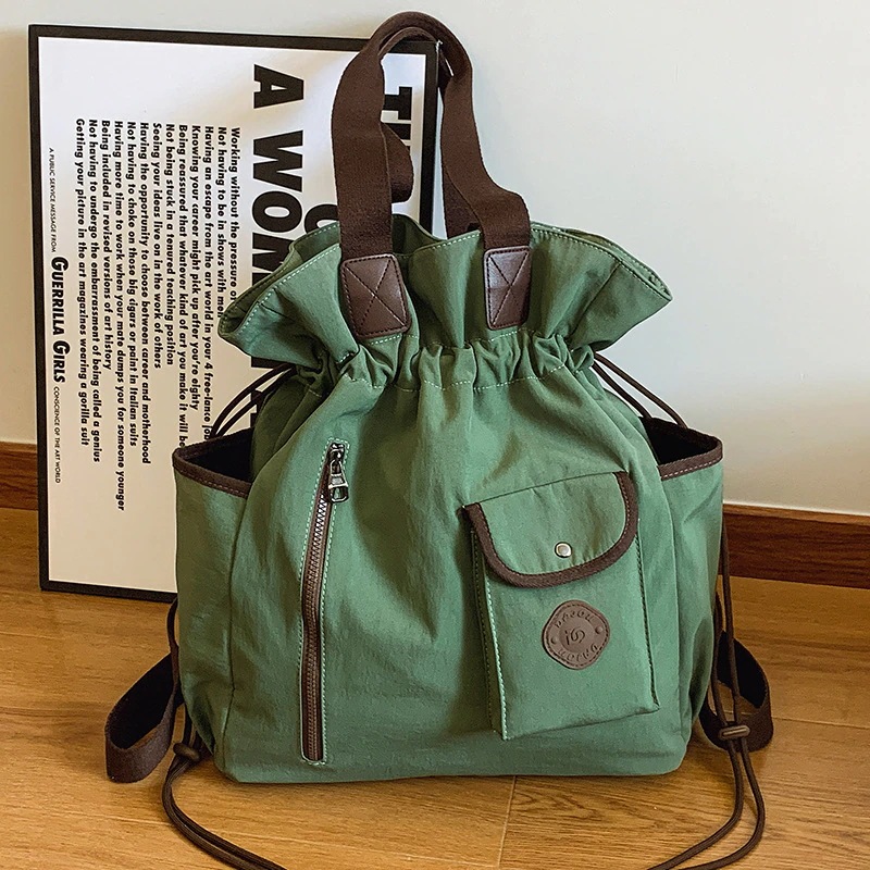 【超お得1つ買うと10個もらえる】メガ割ナップサック トートバッグ 女性 新作 ショルダーバッグ 大容量 トートバッグ 学生 教室 通勤 ショルダーバックパック バッグ