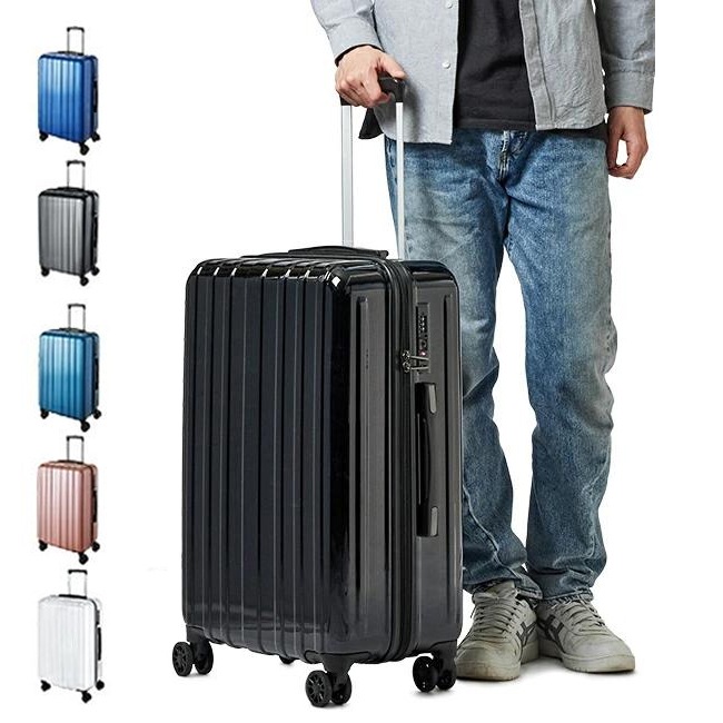 スーツケース Mサイズ 超軽量 静音キャスター 中型 60L ブランド アジアラゲージ キャリエッタ キャリーケース キャリーバッグ 5,214円