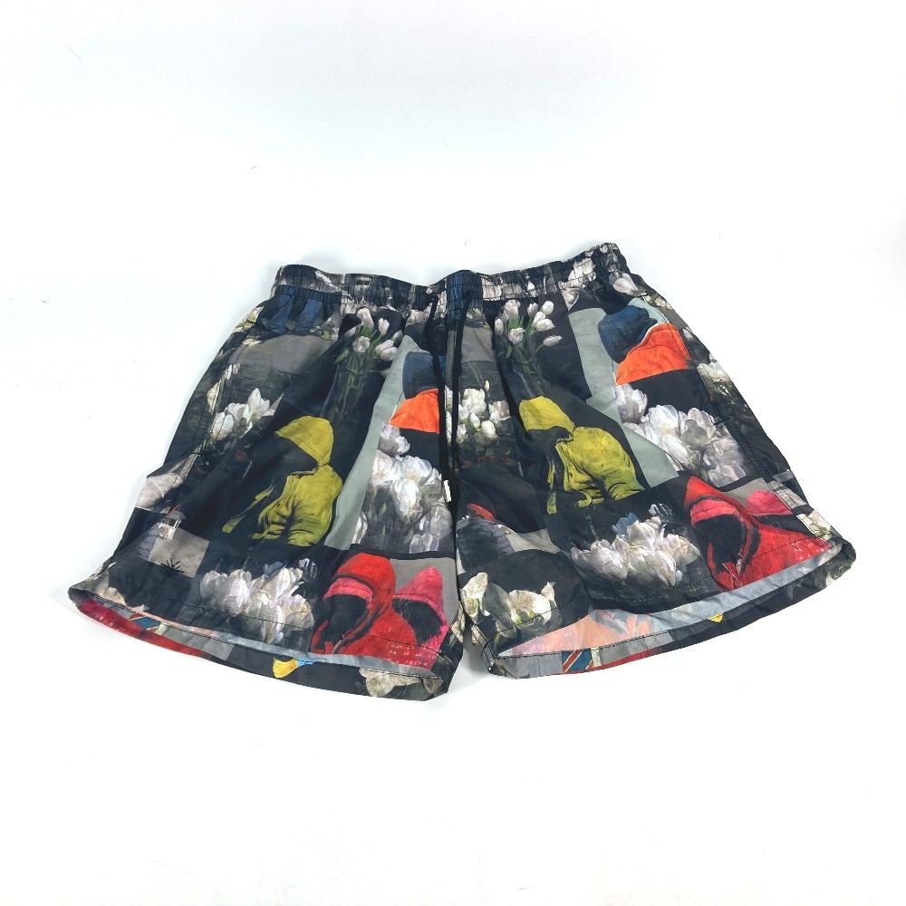 水着 総柄 スイムウエア ボトムス ハーフパンツ アパレル ポリエステル ブラック系