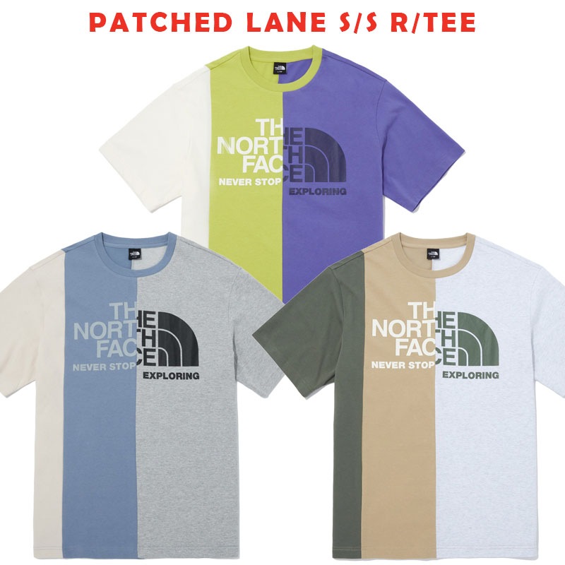 韓国正規品保証 関税負担なし NT7UQ13A PATCHED LANE S/S R/TEEデイリー 基本 着装 男子 女子 人気 韓国 ファッション 男女共用 アウトドア