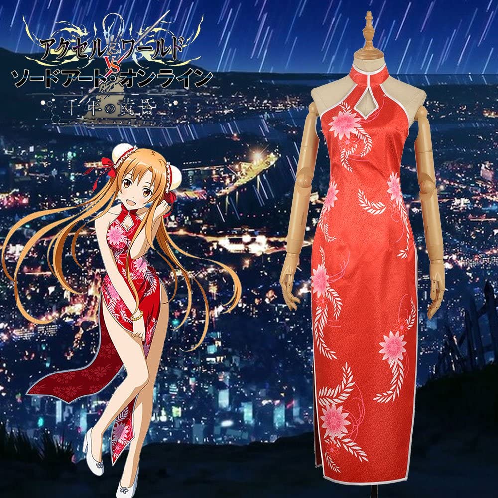 ソードアートオンライン アスナ レッドドレス コスプレ衣装