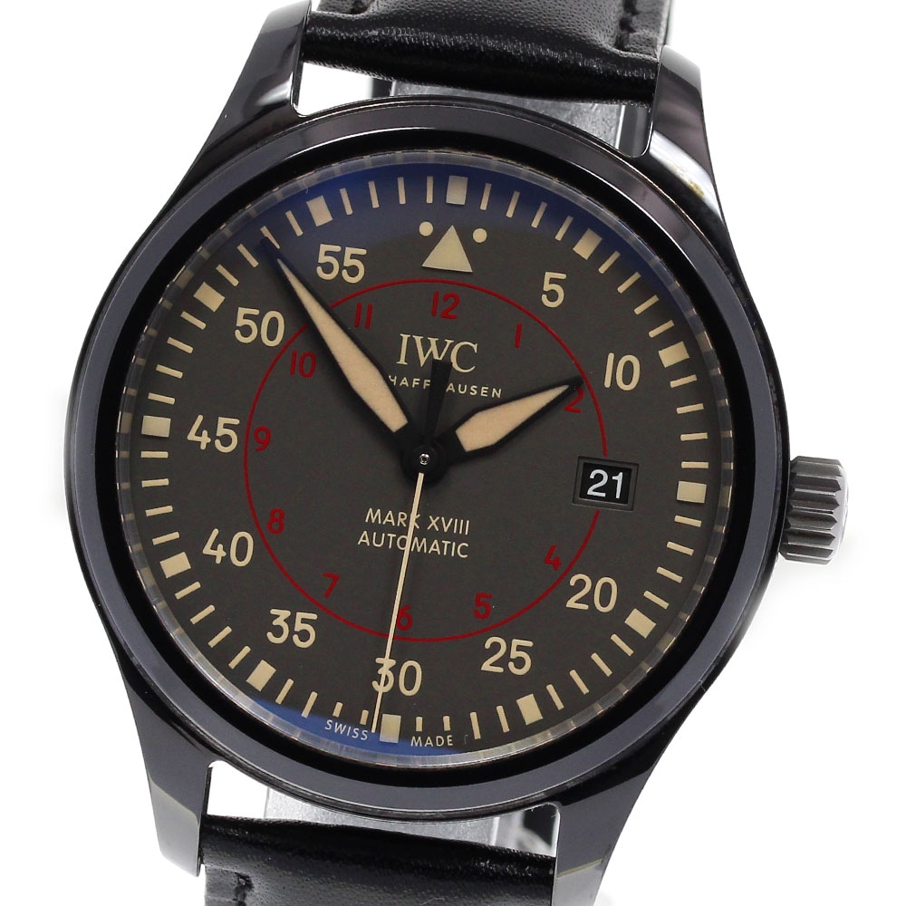 IWC IWC SCHAFFHAUSEN IW324702 パイロットウォッチ マークXVIII トップガン ミラマー デイト 自動巻き メンズ 美品 保証書付き_826683【中古】