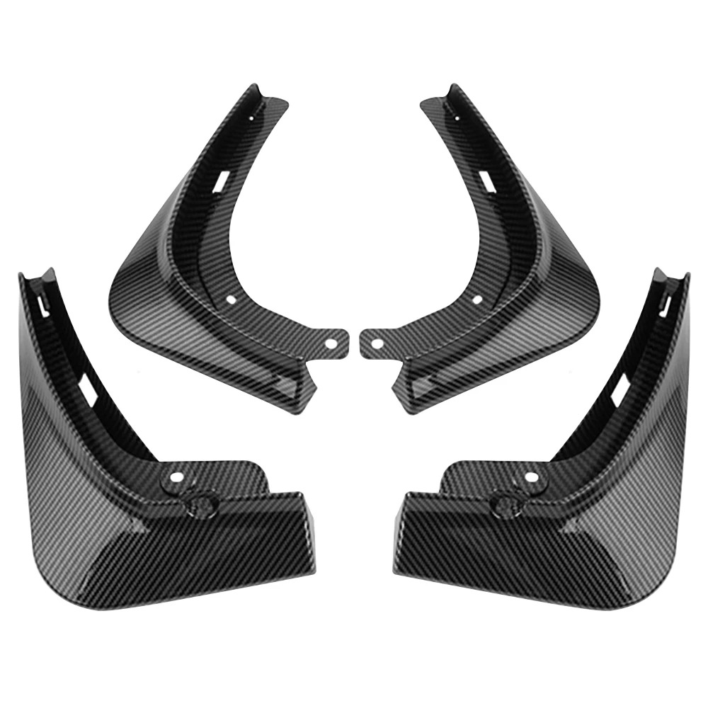 4点セット エネルギーベーシック マッドフラップ テスラ モデル3 モデルY 2021 マッドガード スプラッシュガード フェンダー マットブラック カーボンファイバー ABS 輸入品
