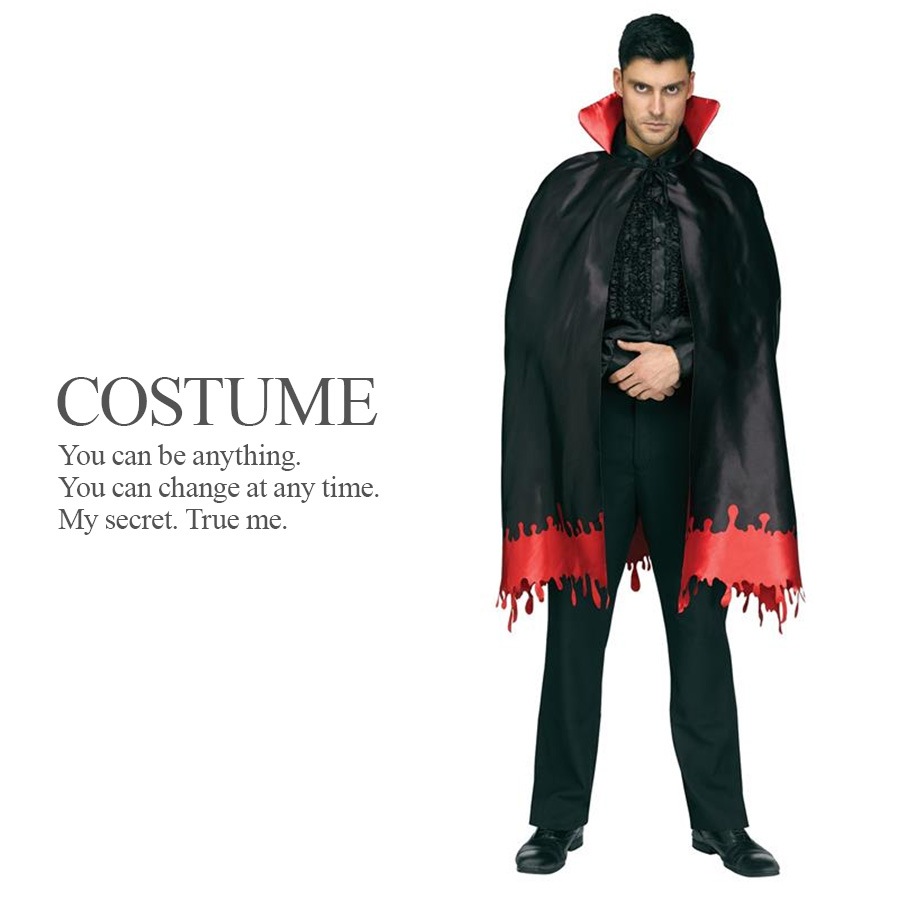 ドラキュラマント レディース メンズ ケープ バンパイア メンズ 血糊 ドラキュラ 吸血鬼 ハロウィン コスプレ 衣装 コスチューム 【FUN WORLD】