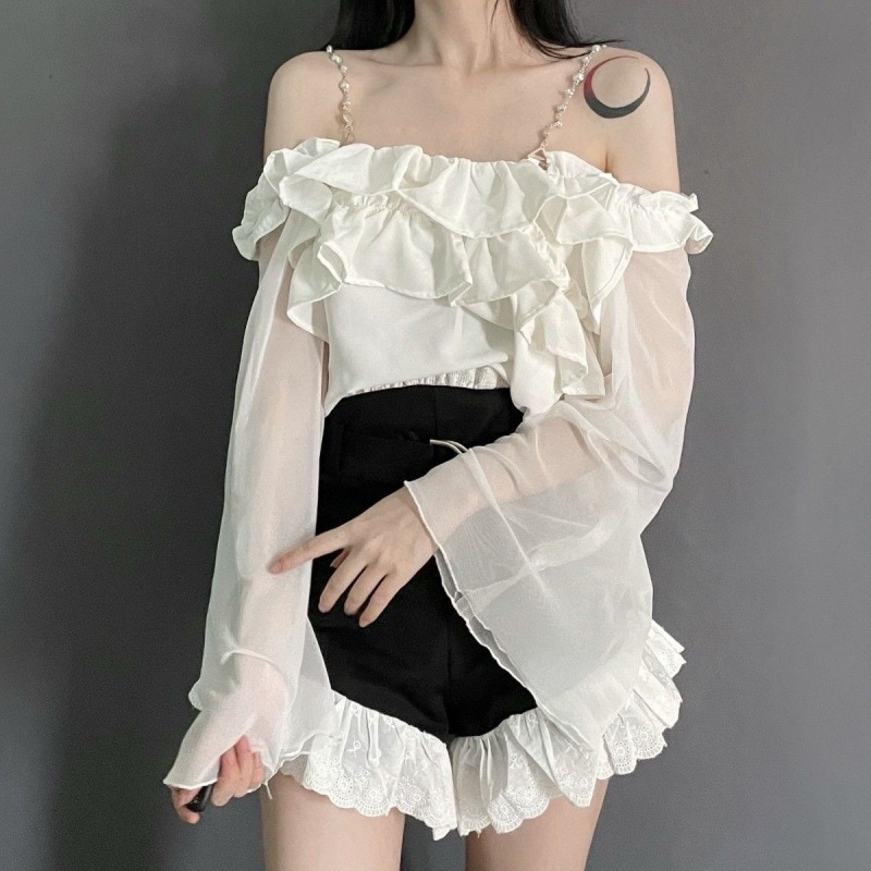 【1つ買うと10つ無料】300ジン特大サイズの女性のための甘いシャツ と秋のスリムで長いシャツを着たい純粋な欲望 44,161円