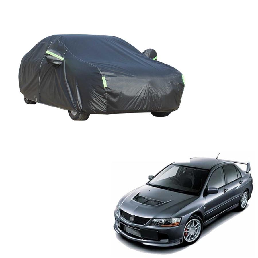 車カバー ボディーカバー 三菱 ランサーエボリューション CT9A 2001年2月2007年9月 専用カーカバー全天候型保護 凍結防止カバー防水 防塵 防輻射紫外線 スクラ