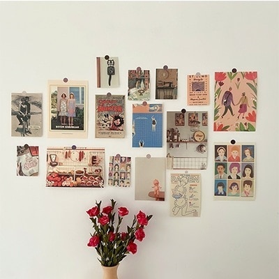 [3個セット]ポストカード ウォールデコ 韓国 インテリア雑貨 ステッカー 使った装飾的なカードアート