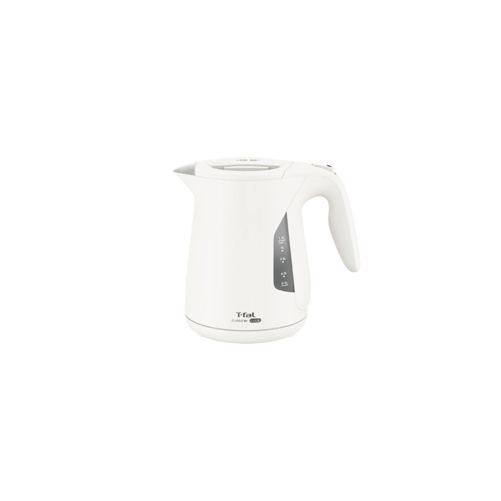 ティファール 電気ケトル 1.2L 大容量 転倒お湯もれロック 「ジャスティン ロック ホワイト」 省スチーム設計 KO5901JP