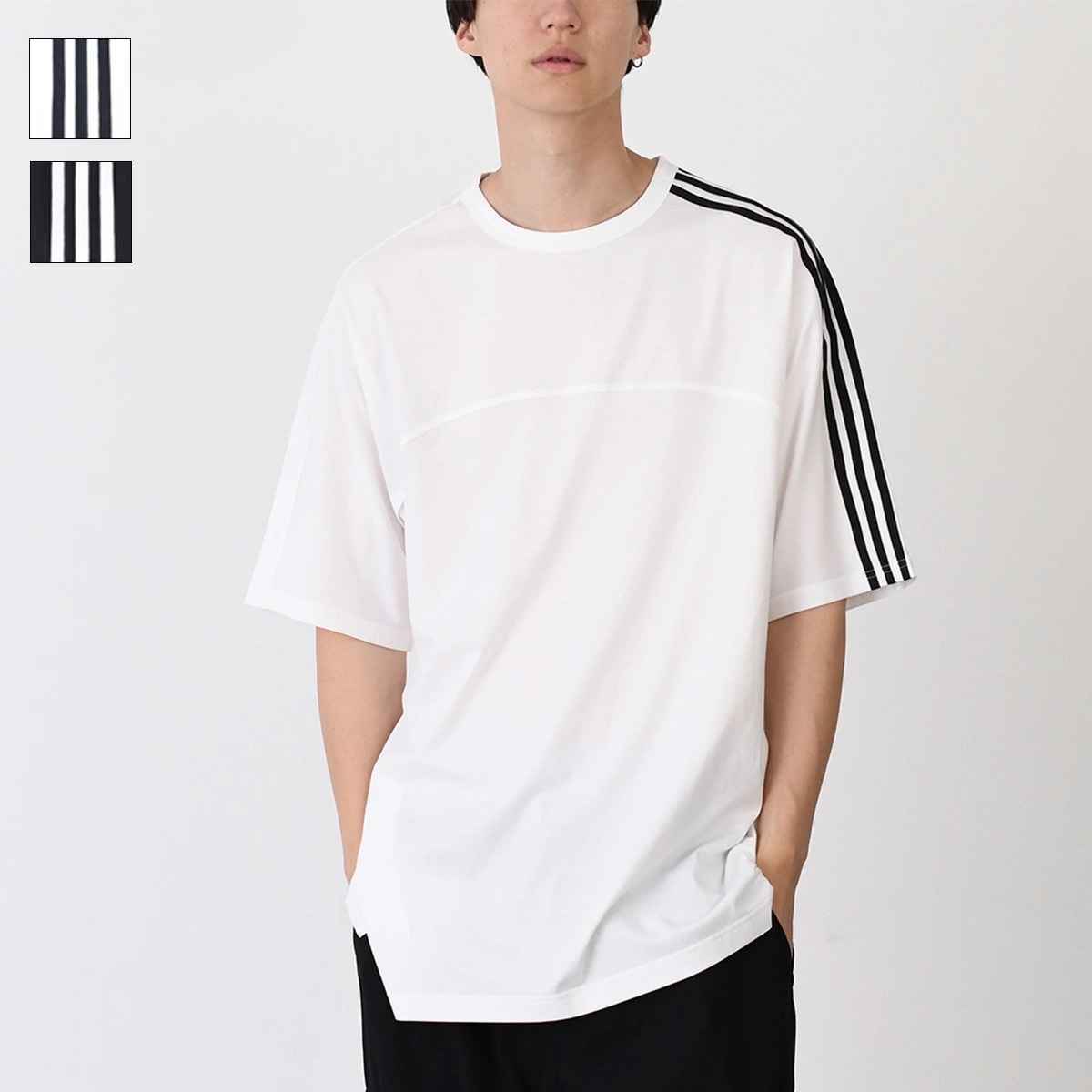 Tシャツ トップス M 3S SS TEE JM7845 JN4986 メンズ ユニセックス ホワイト ブラック 半袖 ミニロゴ 春 夏 クルーネック