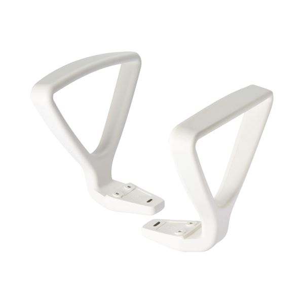 （まとめ）イトーキ ボニートチェア用ループ肘 ホワイト KTP-146-W9 1セット (チェア別売) (×3セット)