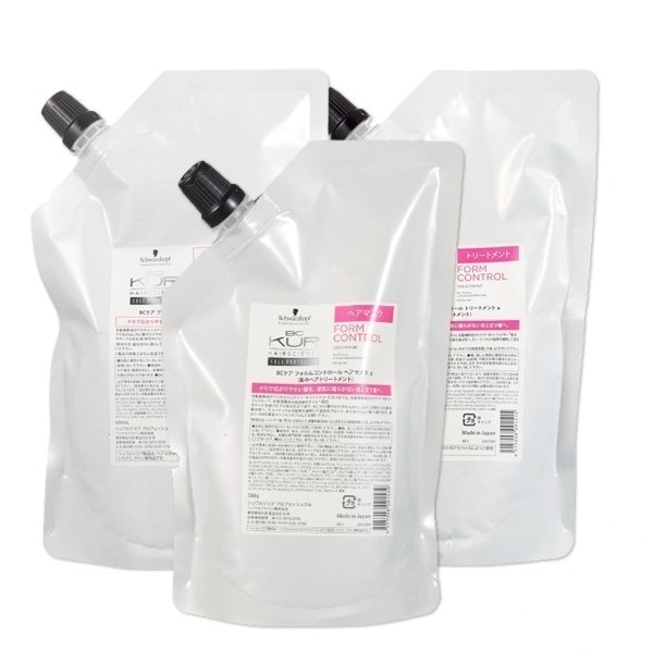 BCクア フォルムコントロール シャンプー a 600mL + トリートメント a 600g + ヘアマスク a 500g 詰め替え セット