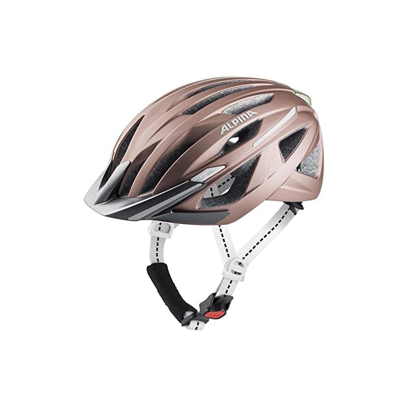 【3日以内発送】ALPINA(アルピナ) 自転車ヘルメット レディース LEDライト付属 ドイツ製 HAGA ローズマット 51-56 cm