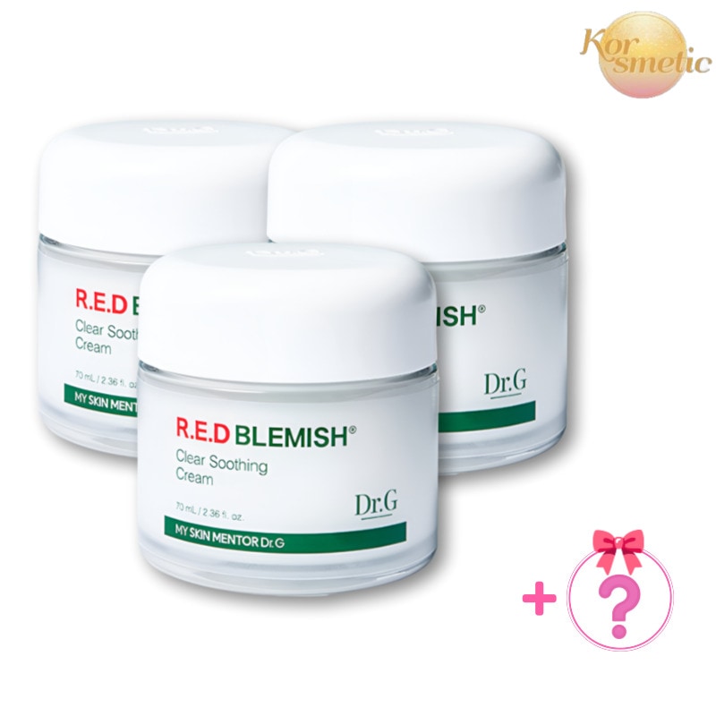 [1+1+1]レッドブレミッシュクリアスージングクリーム 70ml x 3, ニキビ肌鎮静クリーム, オリーブヤングの人気水分クリーム, 韓国で人気の化粧品
