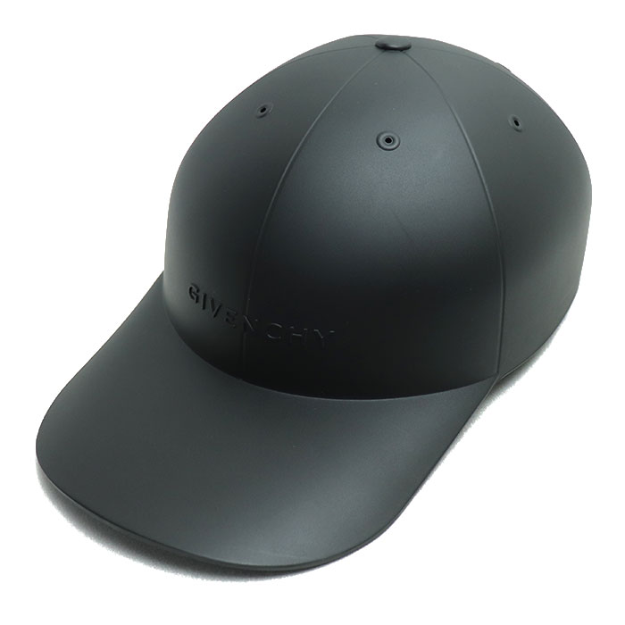 GIVENCHY ジバンシィ ラバーファブリック モールデッド キャップ キャップ ブラック BPZ07GP0MH 58 メンズ 中古 美品