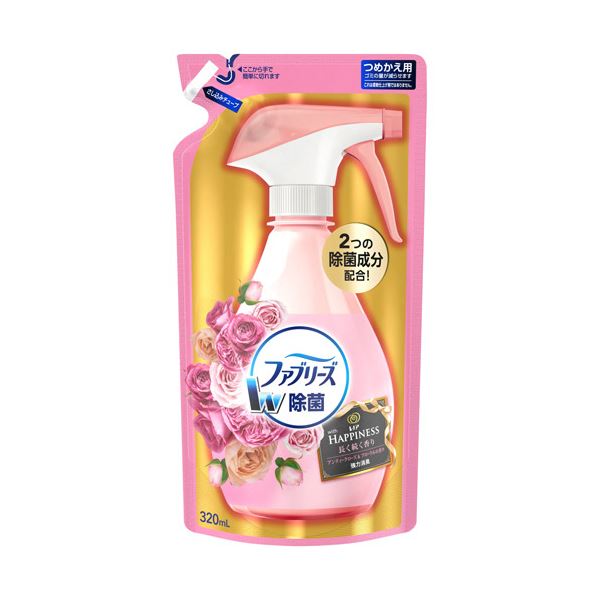 （まとめ） P＆Gファブリーズ with レノアハピネス アンティークローズ＆フローラルの香り つめかえ用 320ml 1個 [x10セット]