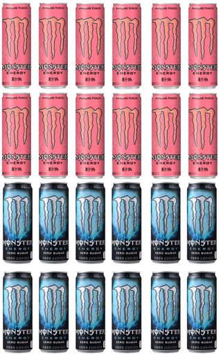 【AMAZON限定】モンスターアソートセット 2種×12本3[エナジードリンク][パイプラインパンチ][モンスターゼロシュガー]