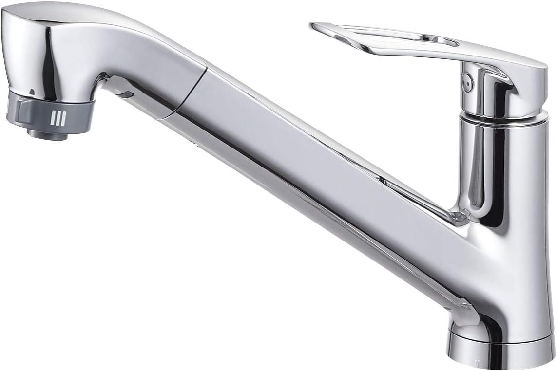 シングルワンホールスプレー混合栓 節水水栓 引出し式シャワーヘッド シャワ・ストレート切替え式 寒冷地仕様 K87121EJK-13