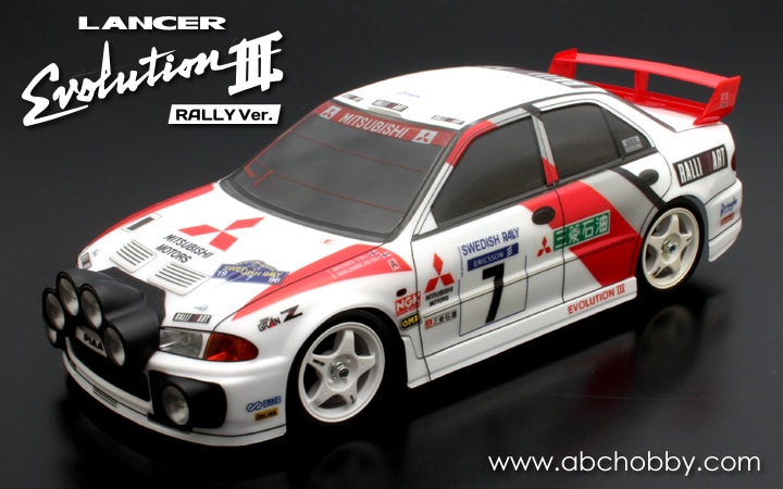 ABCホビー 【再生産】1/10 電動RCカー用 01スーパーボディ 三菱ランサーエボリューションIII（ラリーVer.）【67148】 ラジコン用 ABC 67148 ランエボIIIラリー