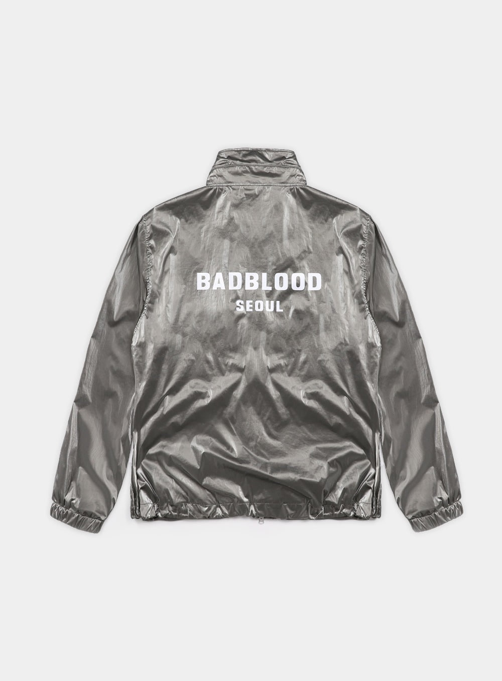【BADBLOOD】 PRINT LOGO NYLON TRACK JACKET : KHAKI