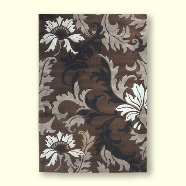 ラグ マット 花柄 植物 葉っぱ ツタ デザイン 模様 おしゃれ ナチュラル 玄関マット エントランス 絨毯 敷き物 床材 立体的 57×80cm